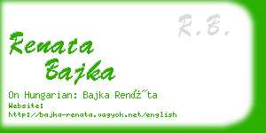 renata bajka business card